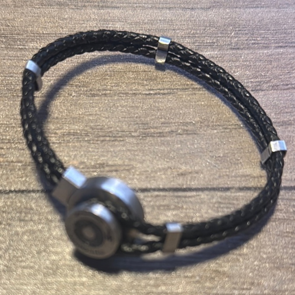 Ben Sherman Black and Silver Men's Bracelet
